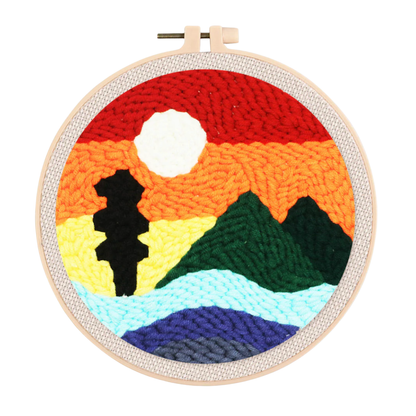 Punch Needle Kit - Green Mountains